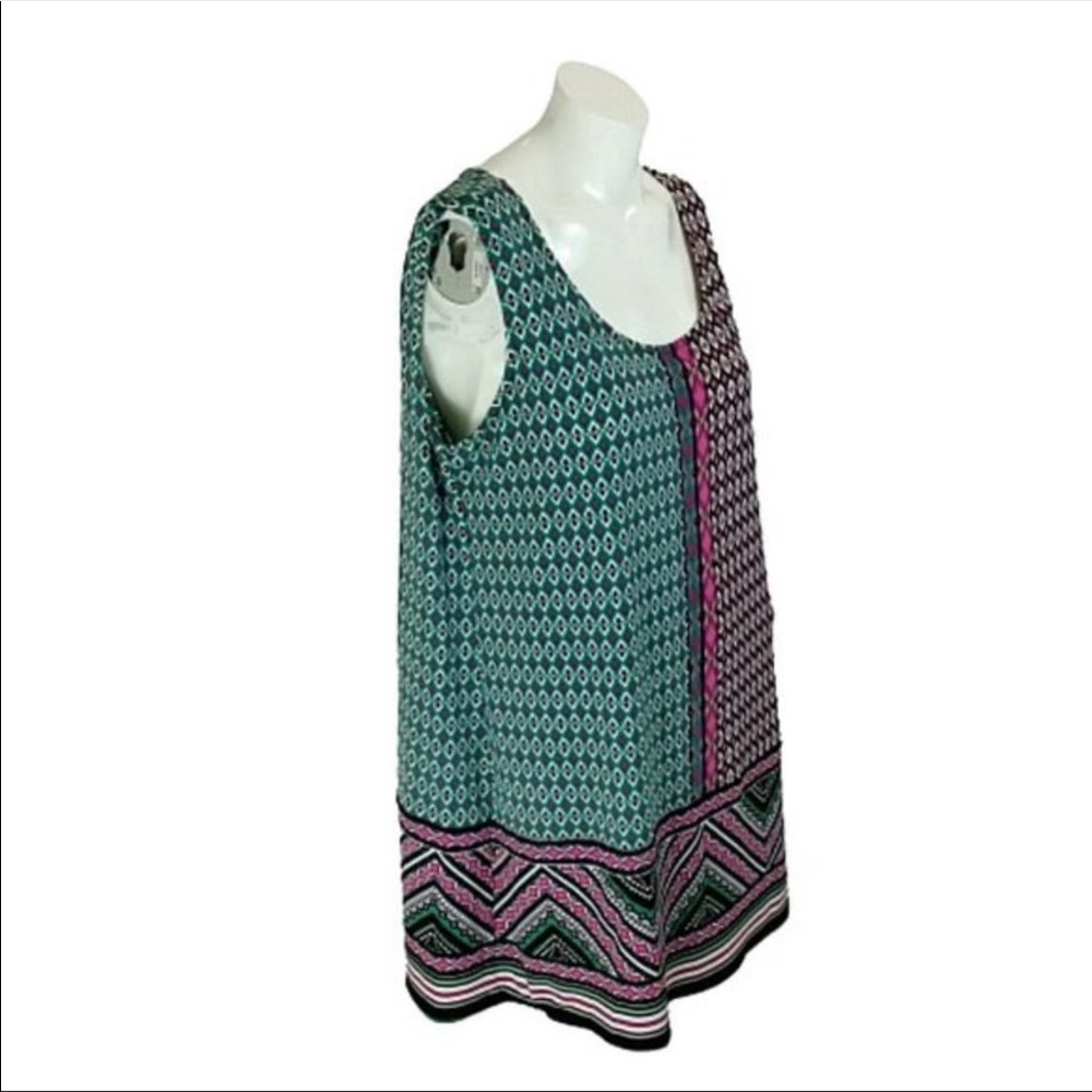 Pink & Teal Sleeveless Dress